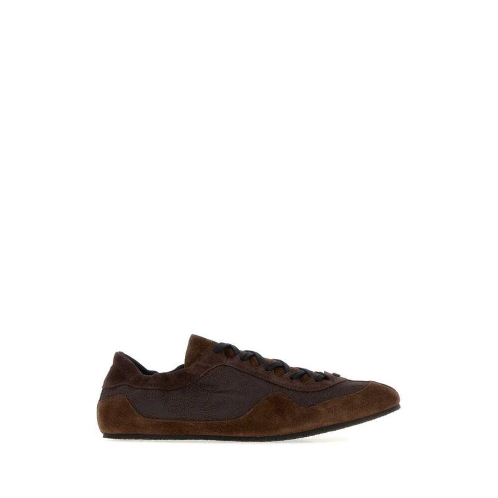 Cecilie Bahnsen Women Brown Fabric And Suede Sneakers